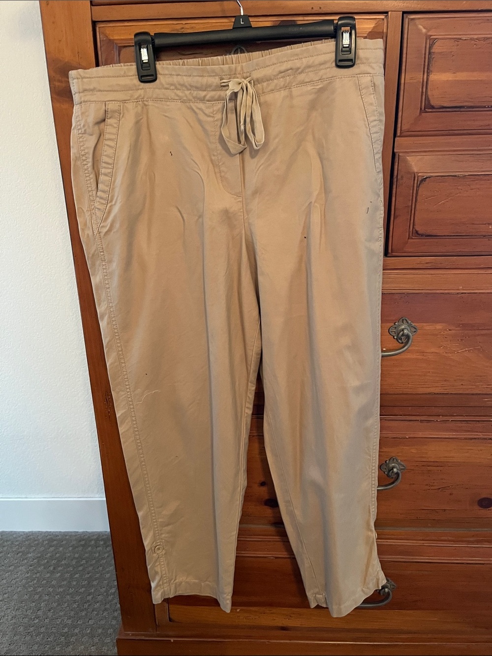 Talbots Beige Drawstring Chinos for Women NWOT